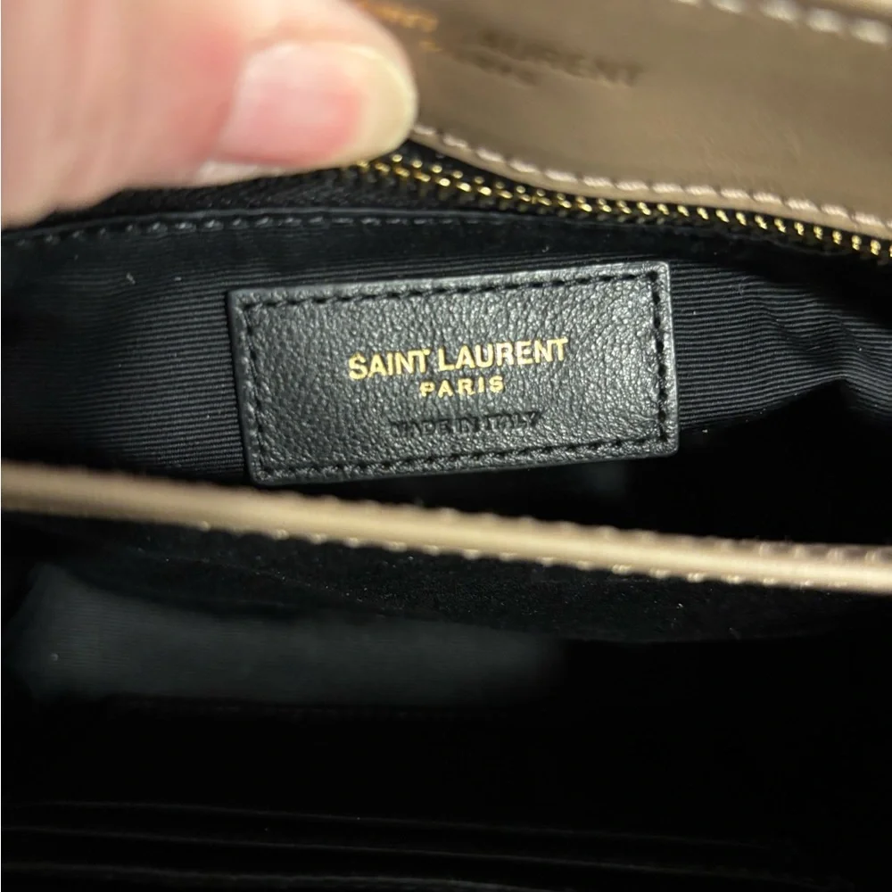 Yves Saint Laurent Brown Suede Crossbody Bag - Picture 8 of 9